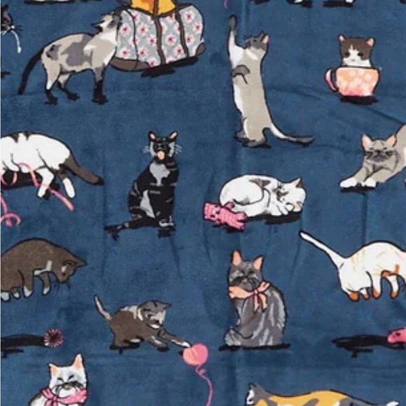 Vera Bradley Fleece Throw Blanket in Cats Meow Factory Sealed Giftable - Picture 2 of 5